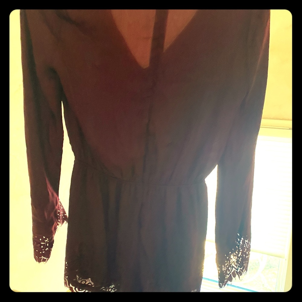 Kendall and Kylee merlot lace romper